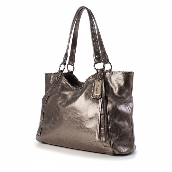 Coach Handbags - Coach XL Dylan Tote – Limited Edition Metallic Bronze Whipstitch